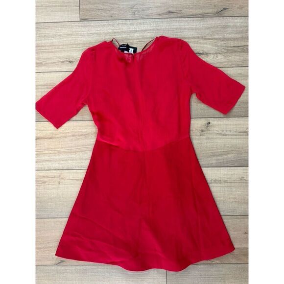 Women’s Red The Kooples Paris Dress XS Extra small Christmas holiday - Picture 2 of 2